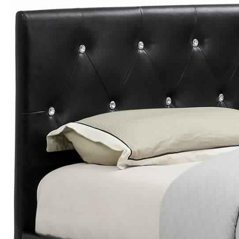 Vegan Leather Platform Bed, King