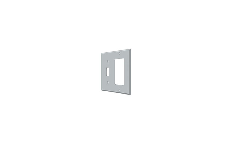 Deltana SWP4743U26D Switch Plate, Single Switch/Single Rocker in Brushed Chrome