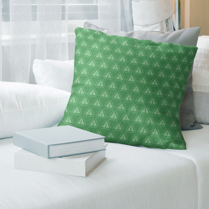Coussin Theo Nath, Vert frais, 14 po x 14 po, Duvet synthétique