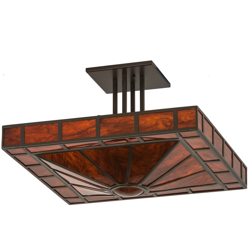 plafonnier semi-encastré 4 lumières 24 po