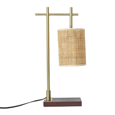 Lampe de table Moonstone Bamboo - brun foncé - bronze