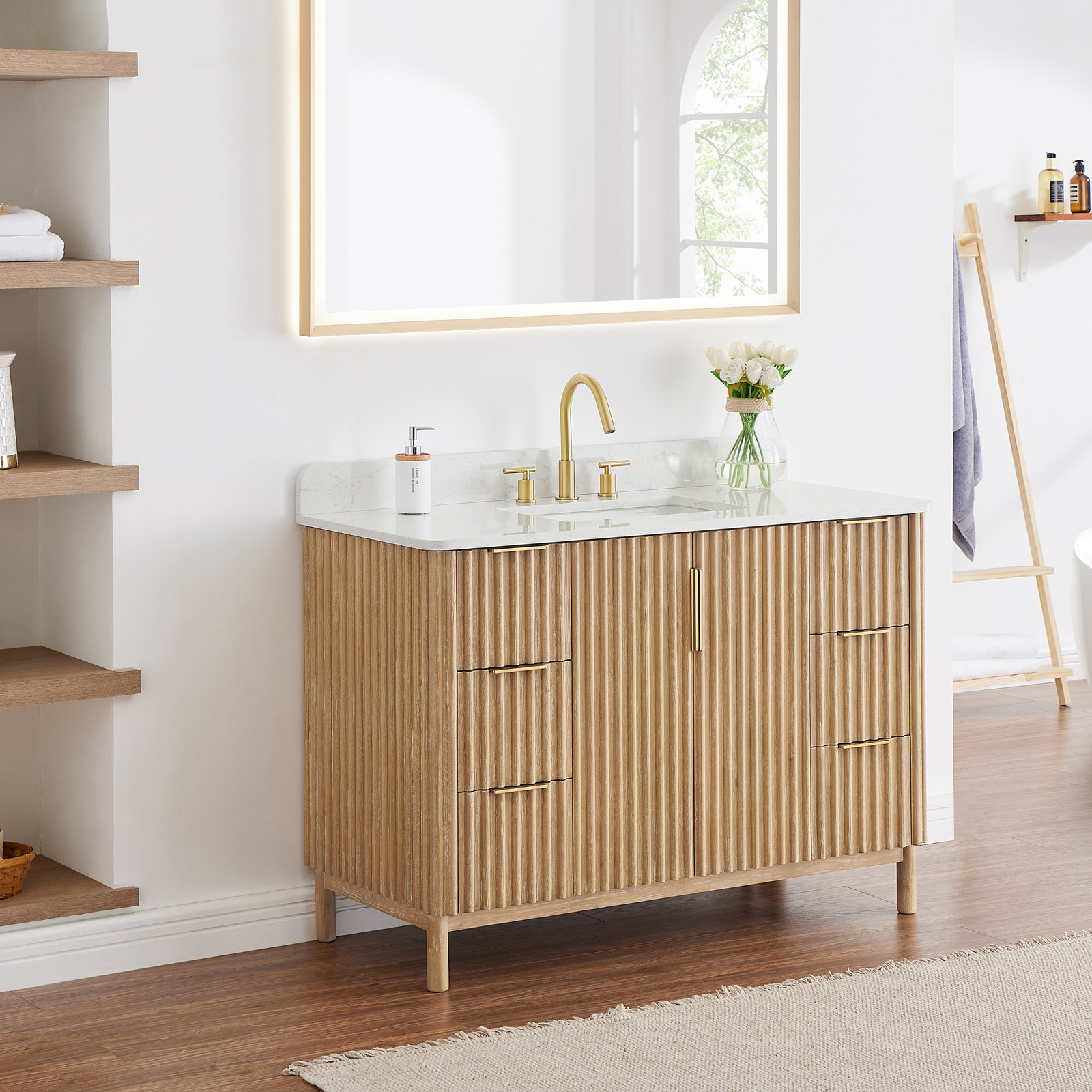 Siena Single Bathroom Vanity, 48", Single Sink
