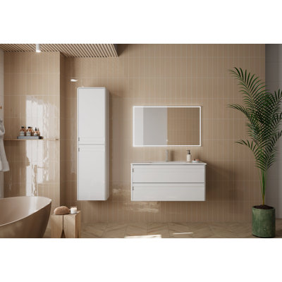 Armoire-lavabo simple 2 tiroirs DAX Venice avec tiroir Onix