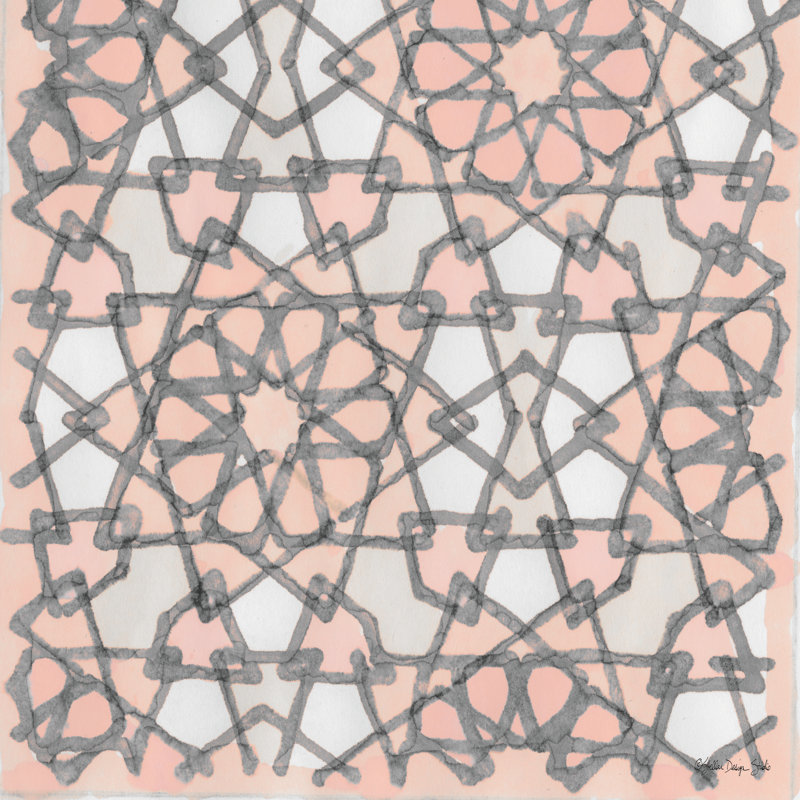 Motif rose et gris par Stellar Design Studio - impression, H 12 po x l 12 po, Toile tendue
