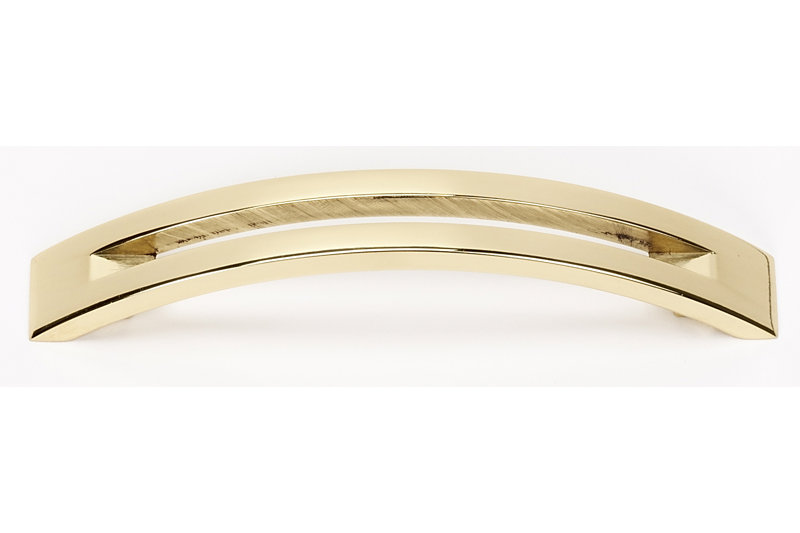Split Top Arch Pull, Polished Brass
