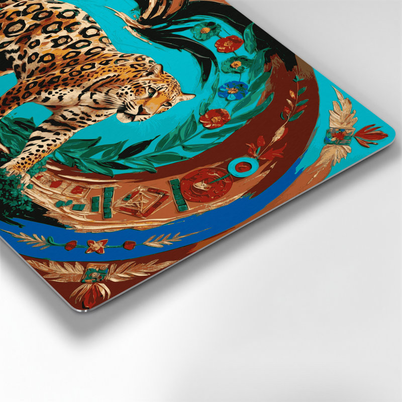 «Big Cats», art mural brun en métal Jaguar mexicain