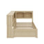 Lit de jour simple avec armoires de rangement, lit gigogne et ports USB-191277671