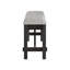 1Pc Upholstered Seat Wheat Charcoal Finish Bench