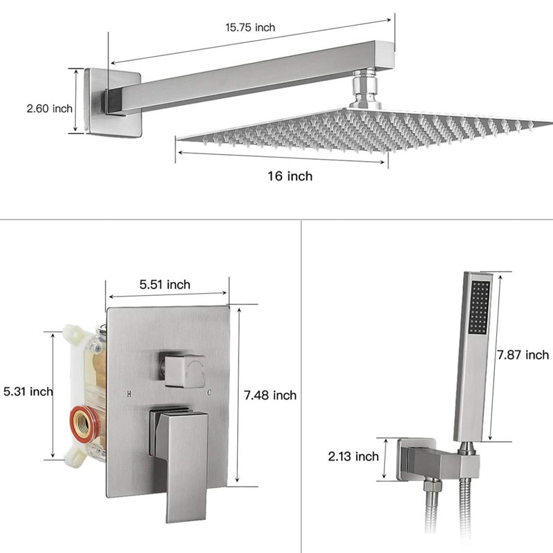All-In-One Kit with Rough in-Valve, Brushed Nickel