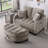 Chenille 2-seater Sofa, Double Sofa Chaise Longue-1827338630