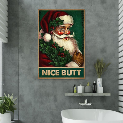 Père Noël, beau bout à bout 2 - 1 pièce, impression sur toile tendue