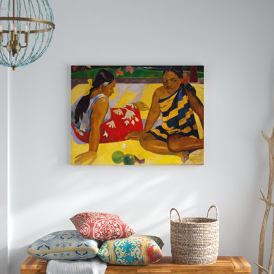 « paul gauguin what news », reproduction sur toile tendue