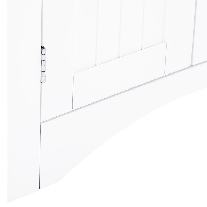 Armoire de coin pour salle de bain blanche, profondeur de 24 pouces, 26,4 lb, tablettes réglables, buffet multifonctionnel facile à assembler et à nettoyer pour la salle de bain, les planches, imperméable