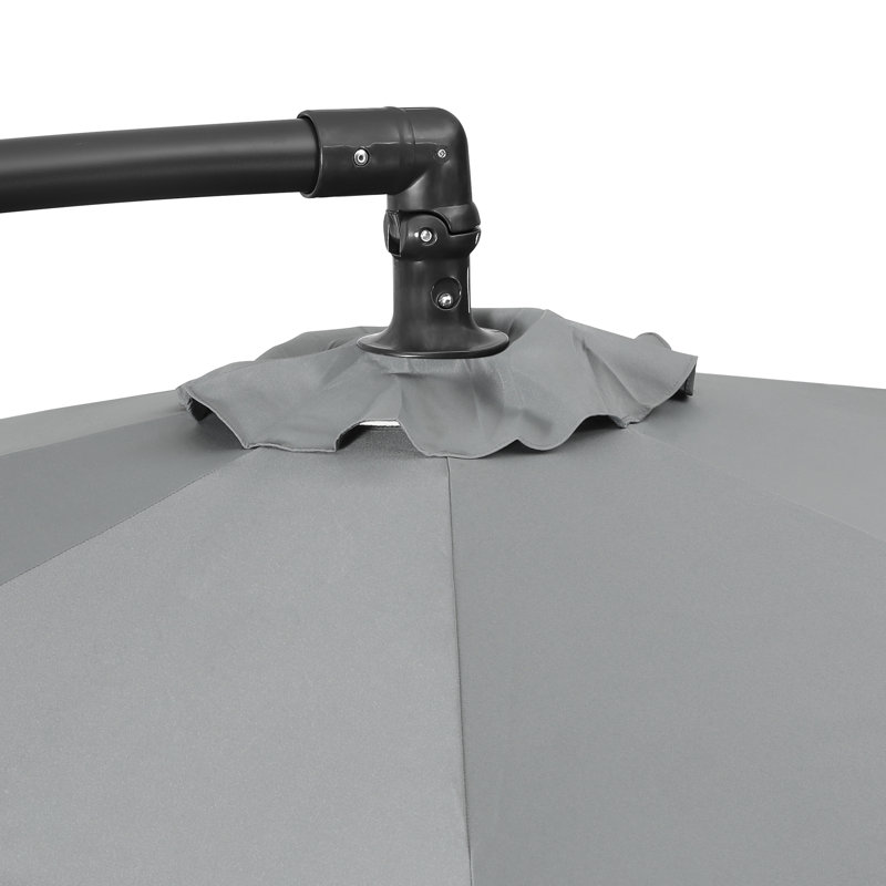 Parasol déporté de 10 pi Hartt, Gris