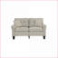 Ensemble de canapé beige avec causeuse 2 pièces, canapés, polyfibre brillant, structure en pin massif | Beige | Contreplaqué-1530055910