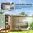 4.6' x 9' Metal Outdoor Storage Shed with Lockable Doors Brown-107382595