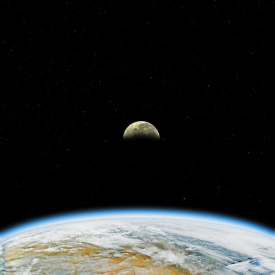 Diamant dans l'espace - peinture sur toile tendue