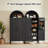 71 Inch Tall Arched Cabinet, Kitchen Pantry Cabinet With Doors & Shelves-2066630327