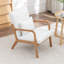 Fauteuil avec revêtement en bois et cuir-395610200