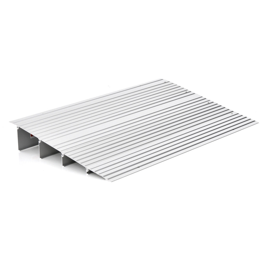 Gymax Metal Threshold Ramp Gymax Size: 4" H x 34" W x 21" L