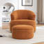 Fauteuil pivotant rembourré en polyester de 33 po de large Armelda-512362520