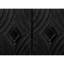 Buffet noir antique avec 4 portes à motif cannelé et 2 tablettes - Solution de rangement spacieuse de style Mid-Century 60 po