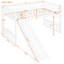 White Twin Loft Bed With , Enhance Bedroom Solid Wood Size Slide - White, For A Vibe