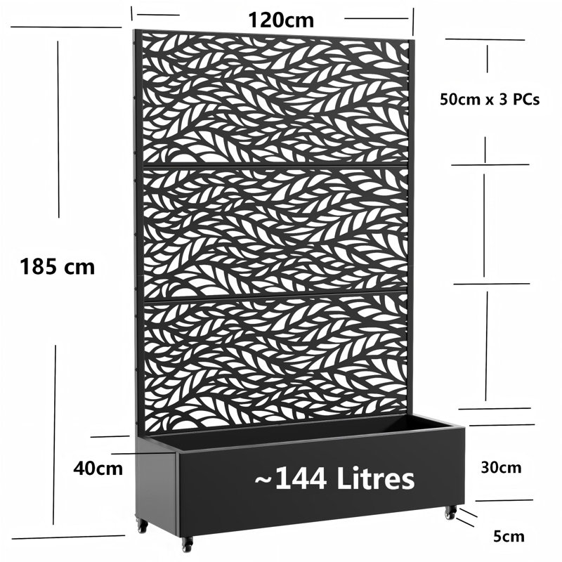 Planter Box, 185cm H x 120cm W x 40cm D
