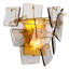 Wall Lamp Biltmore Antique Brass Finish Light Smoke Glass