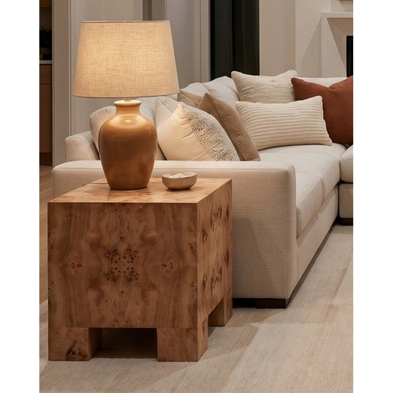 Manor Square Brown Solid Wood Accent_End Table