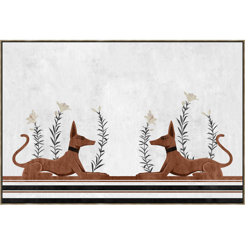 Whippet Garden White Painting by Thom Filicia