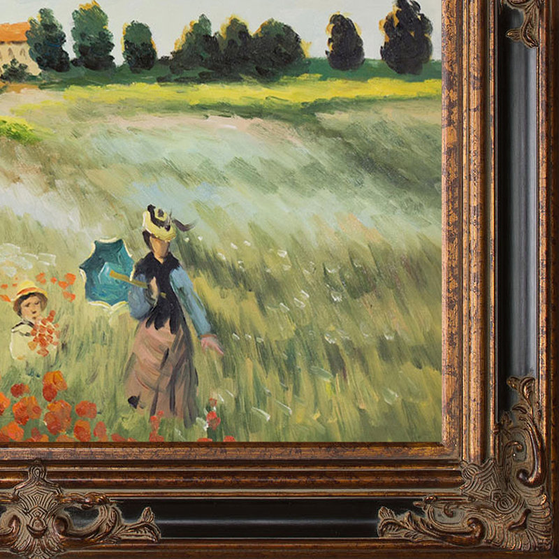 «Poppy Field in Argenteuil» par Claude Monet - reproduction d'art sur toile, H 41,5 po x l 51,5 po x P 2 po