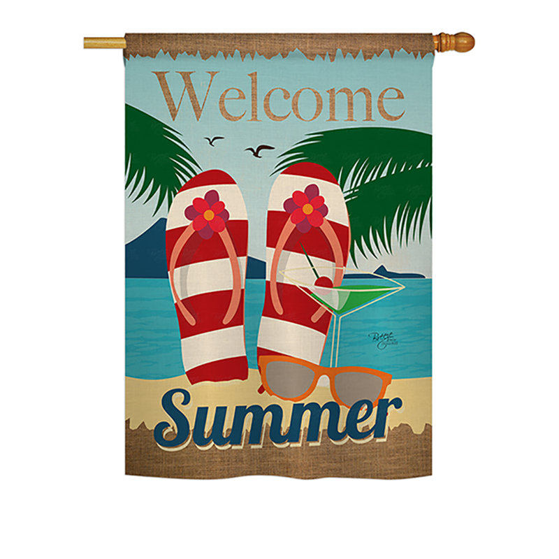 Drapeau maison / jardin en polyester Quinones, H 18,5 po x l 13 po