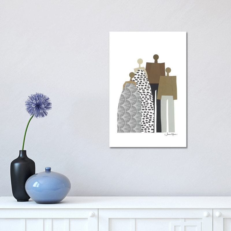 Diverse Family Portrait 1 Piece Wall Art on Canvas, 45.72cm H x 30.48cm W x 1.91cm D, Wrapped Canvas