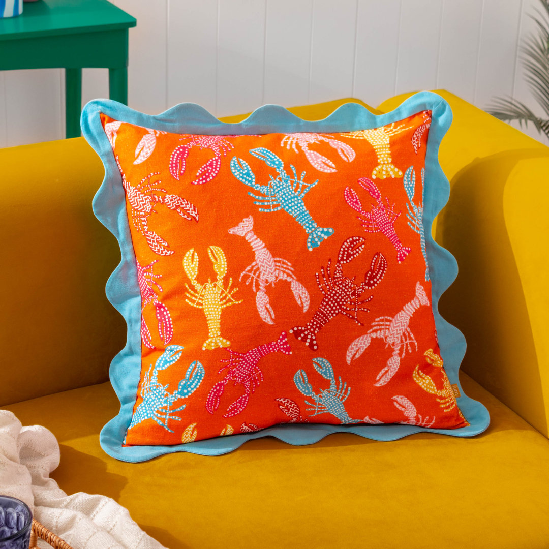 Crustaceans Abstract Square Throw Cushion Cover
