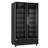 45 in. Two-Door Commercial Display Merchandiser Refrigerator in Sleek Black, 35 cu. ft. ETL Listed