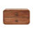 18" Brown Solid Wood Two Drawer Floating Nightstand