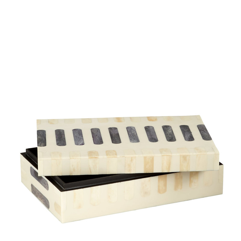 Manscala Decorative Box, 3.5" H x 12" W x 8" D