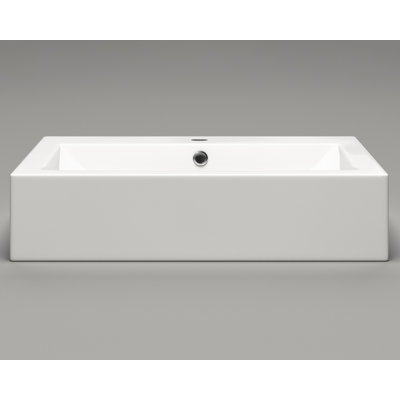 Lavabo de salle de bain en porcelaine cuite au four 23,6 pouces Cantrio PS-006