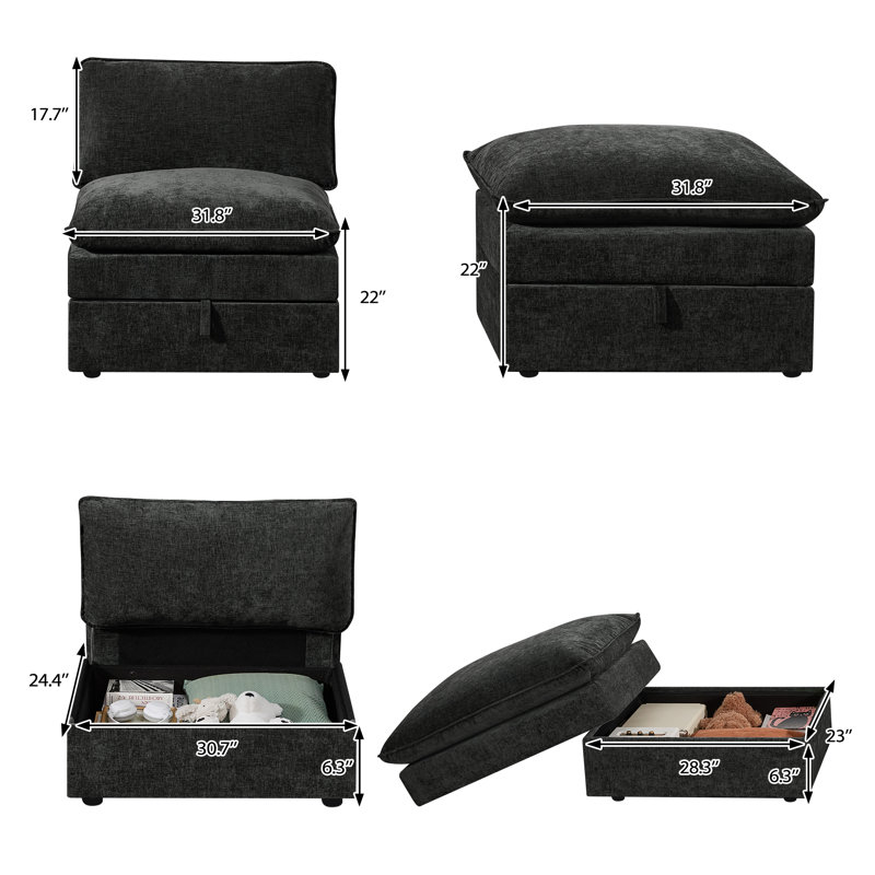 Espresso C Box, Chenille noir