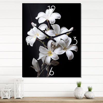 Cleante - Horloge murale moderne Plumeria
