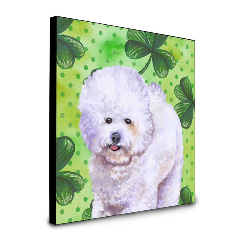 Panneau mural d’art Ibiza, Bichon frisé blanc