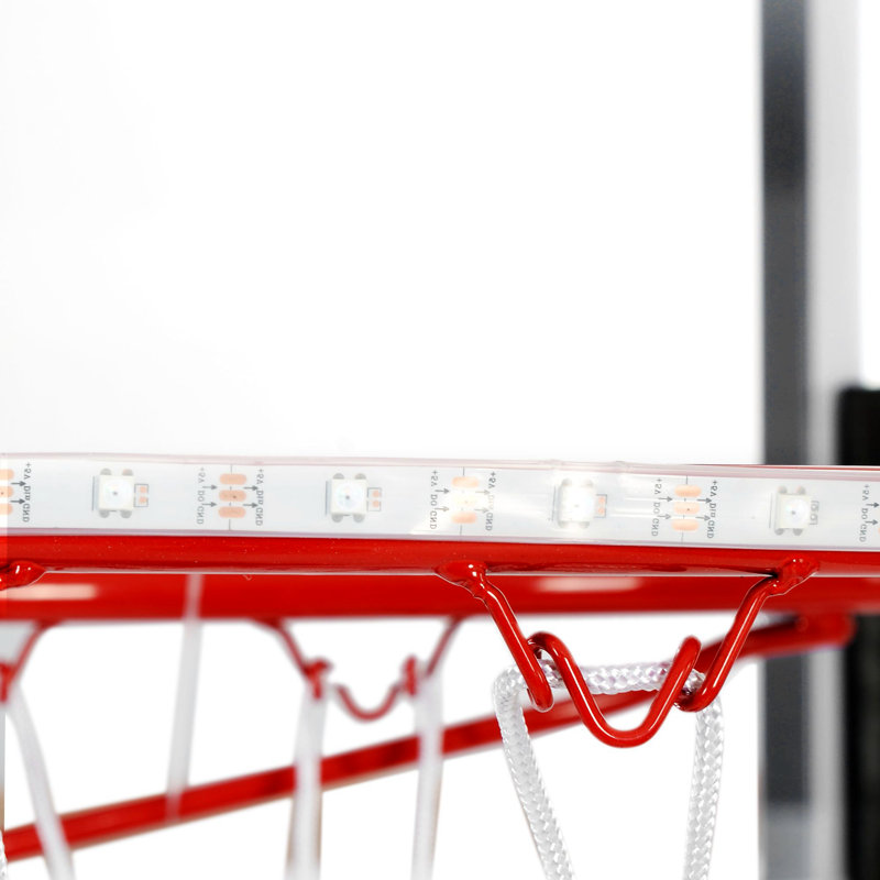 Panier de basketball portatif Ellenton, Bleu / rouge / blanc