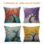Housse de coussin décorative carrée pour peinture à l'huile pour coussins décoratifs 18 x 18 pouces, paquet de 4 (couvre seulement les insertions)