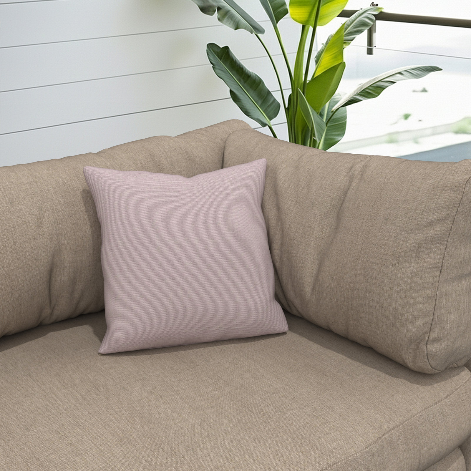 Gabi Indoor/Outdoor Throw Pillow, Square 16", Pink
