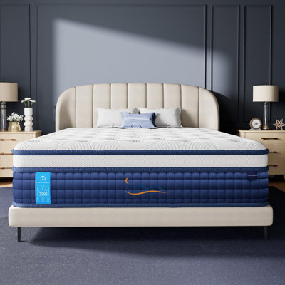 26cm Gel Memory Foam mattress, 7 Zone Orthopedic Hybrid Mattress with Pocket Sprungs, Motion Isolation, Edge Support - Medium Firm - with OEKO TEX