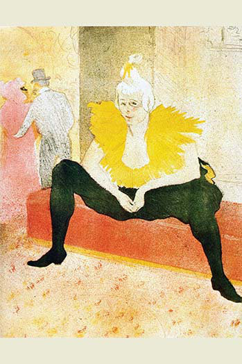 « assis matin » par toulouse-lautrec, reproduction d’art, H 36 po x l 24 po
