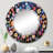 Abstract Colorful Wildflowers Kaleidoscope Circle Mirror-93181940
