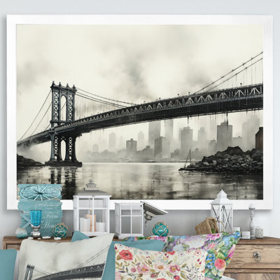 " Gray Bridge Cable Suspension Charcoal "
