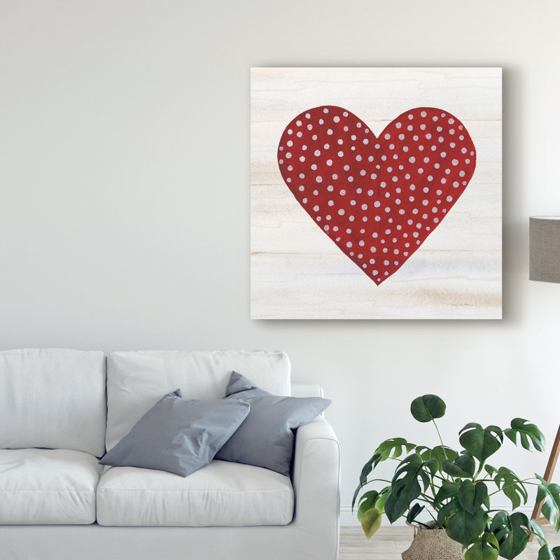 « rustique valentine cœur i », reproduction de peinture à l’aquarelle sur toile tendue, H 14 po x l 14 po x P 2 po